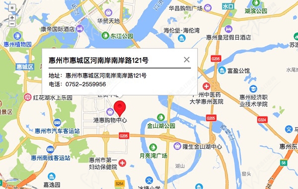 惠州麦芽口腔医院来院路线图