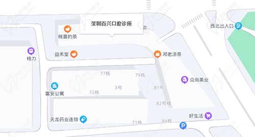 深圳百兴口腔诊所（龙华大浪店）地理位置图