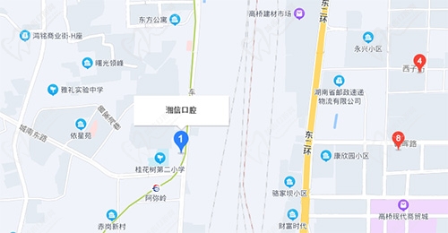 长沙雨花湘信口腔门诊部地理位置图