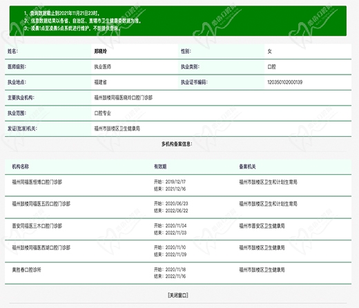 郑晓玲医师执业证书