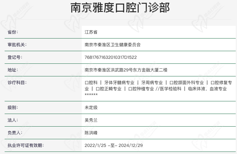 南京雅度口腔正规靠谱吗？
