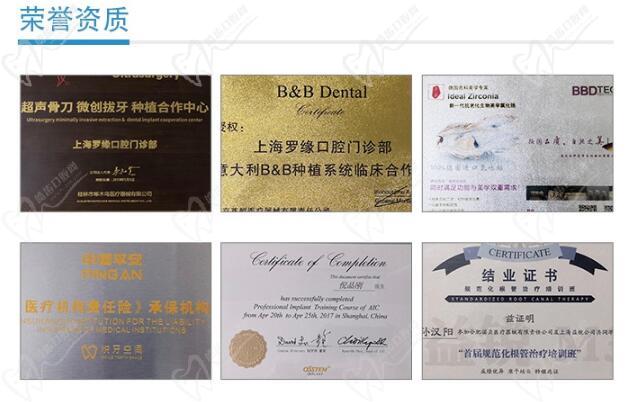 上海罗缘口腔门诊部荣誉