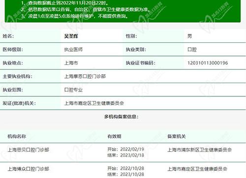 上海摩恩齿科吴圣辉医生