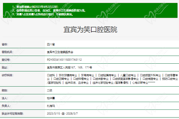 宜宾为笑口腔医院正规资质
