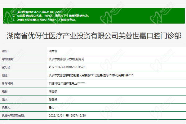 长沙优伢仕口腔门诊部（人民东路店）