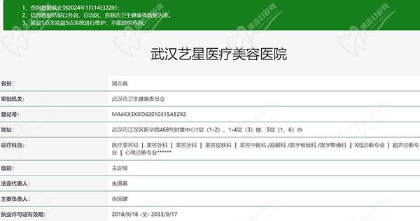 武汉艺星医疗美容医院正规资质