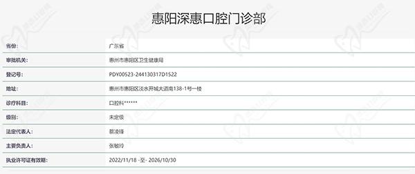 惠州深惠口腔医院认证