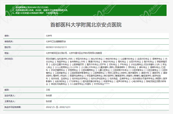 北京安贞医院眼科