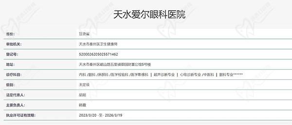 天水爱尔眼科医院认证