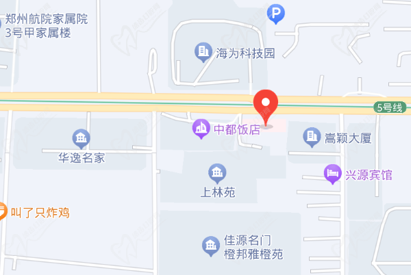 郑州爱尔眼科医院地理位置