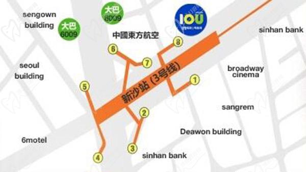 韩国IOU整形外科医院位置