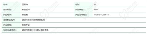 西安米兰柏羽王君茹医生怎么样