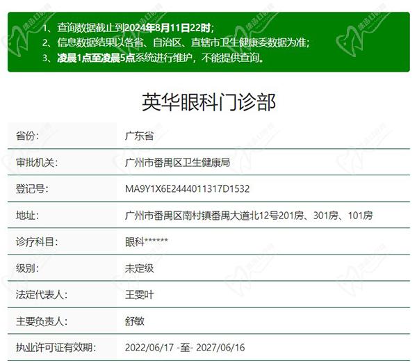 广州英华眼科是正规医院