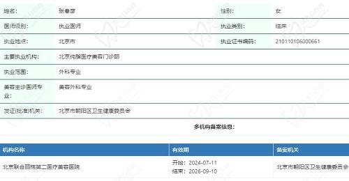 北京张春彦医生简介