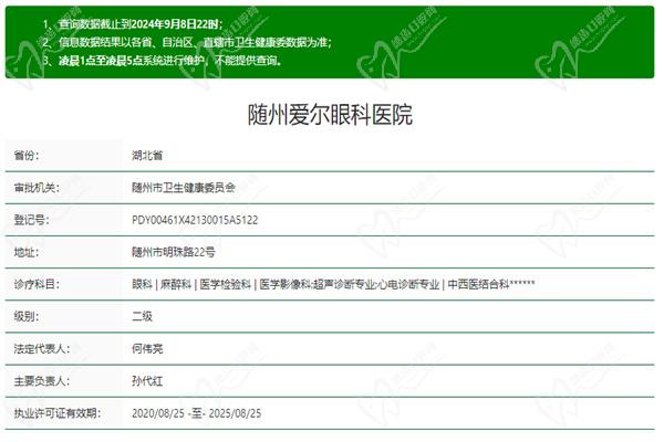 随州爱尔眼科医院许可证