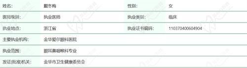 戴冬梅医生简介