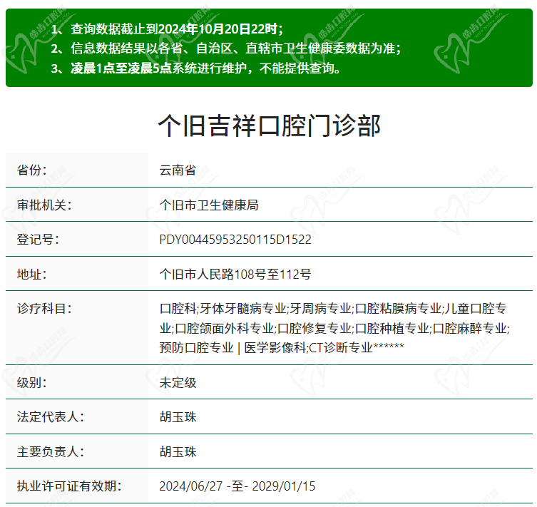 个旧吉祥口腔门诊部