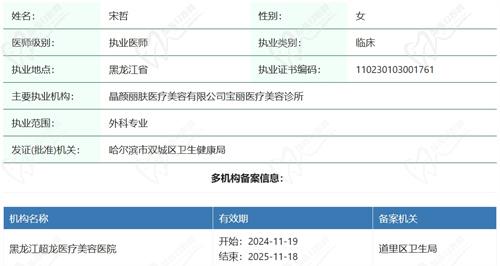 宋哲医生简介