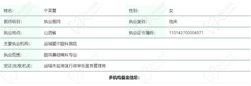 运城爱尔眼科医院宁英慧医生技术怎么样？