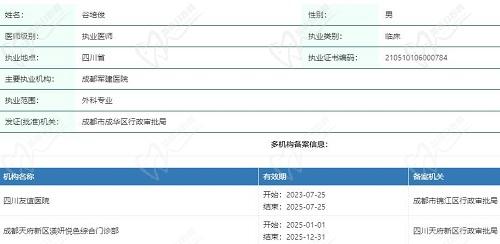 谷培俊是正规医生